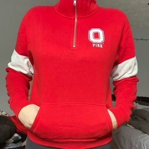 OSU VS pink quarter zip